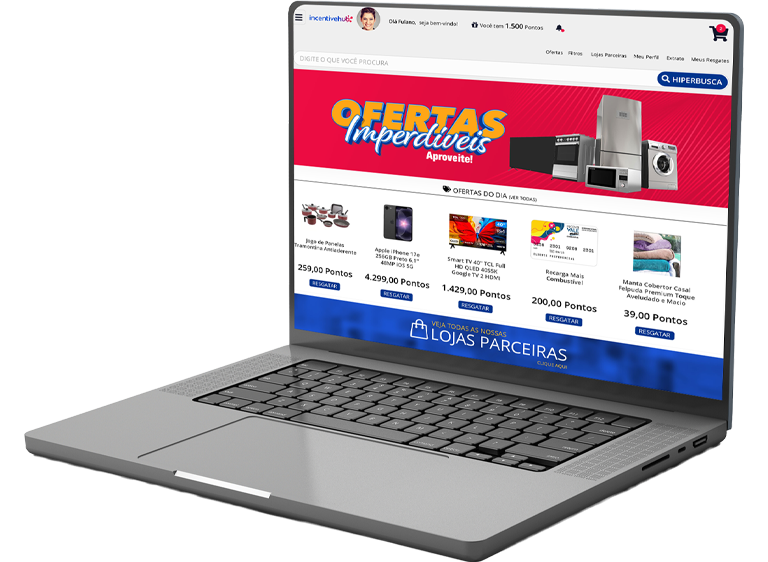 Tela da plataforma Catálogo de Prêmios